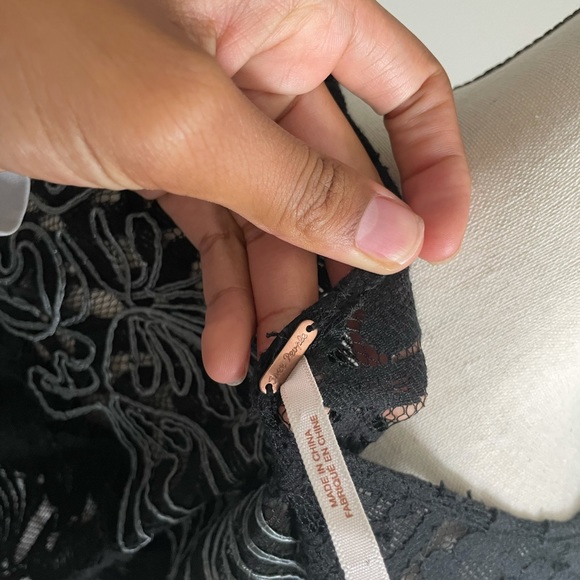 Free People Lace See Through Dress Sz M - Picture 5 of 5